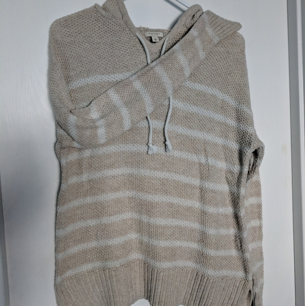 Sonoma striped hooded sweater